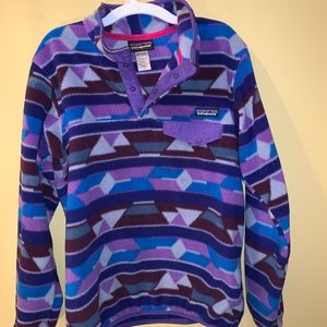Purple Geometric Patagonia Pullover